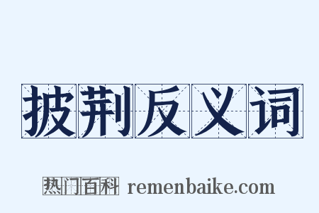 披荆反义词是什么意思的图片